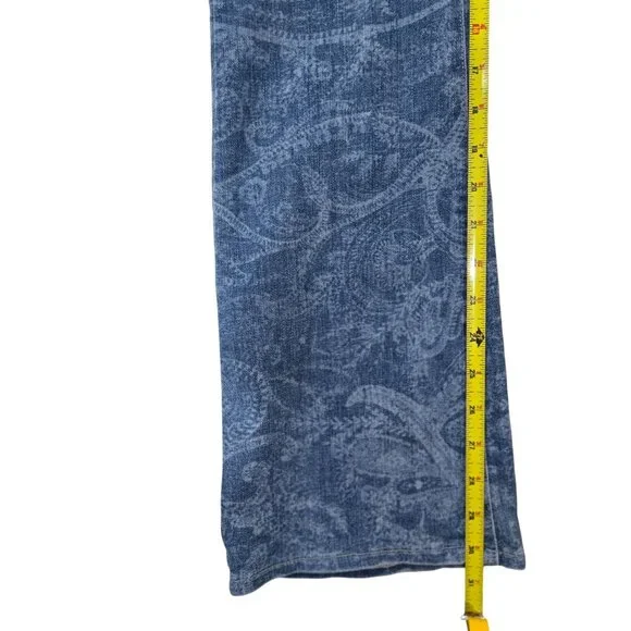 L’Agence Stassi High Rise Jeans 29 Sleek Baby Boot Blue Paisley - Picture 14 of 14